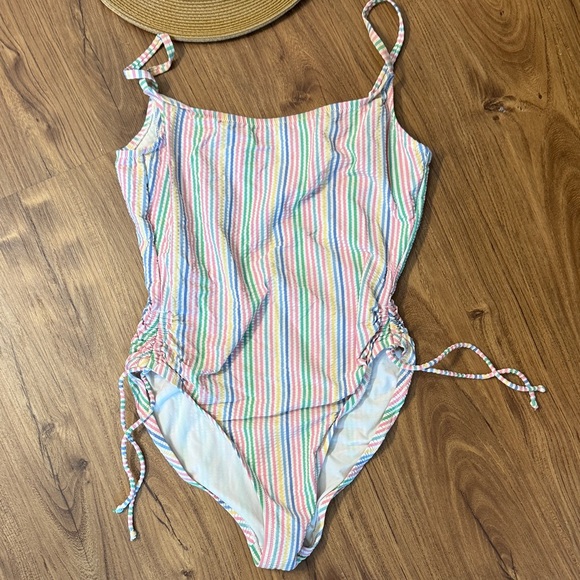 J. Crew Other - J. Crew Multicolor Striped One Piece Swimsuit